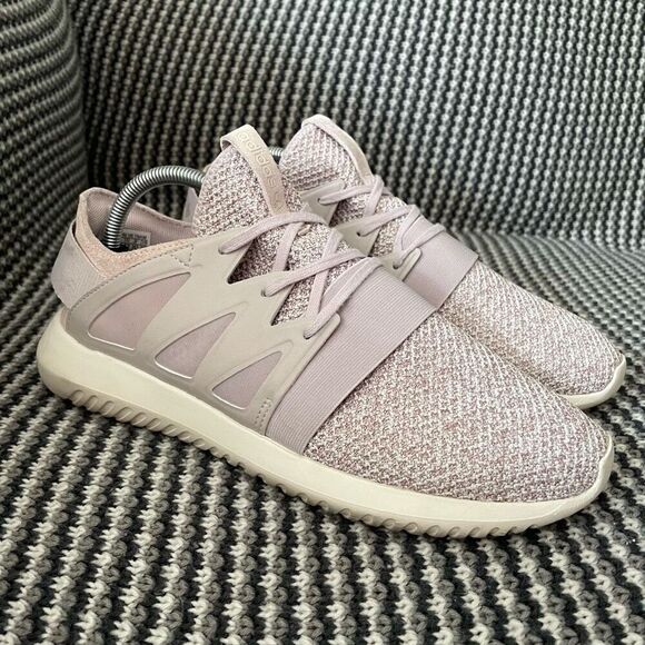 Adidas Tubular knit lavender purple sneaker women’s shoe size 9.5 fits like 10 - Picture 2 of 10
